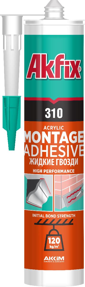 Клей монтажный акриловый Akfix № 310 жидкие гвозди 310мл.(24) от ...