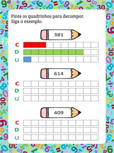 Compondo E Decompondo Numeros - Atividade • Decompondo – 2º ano EF1 – Atividades