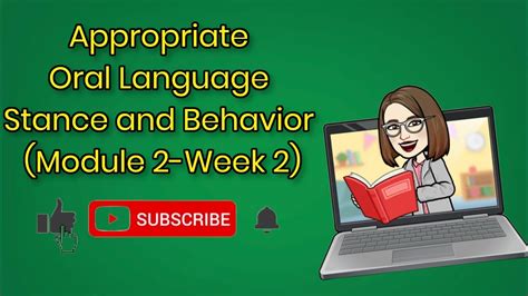 Grade Module Rd Quarter Appropriate Oral Language Stance And