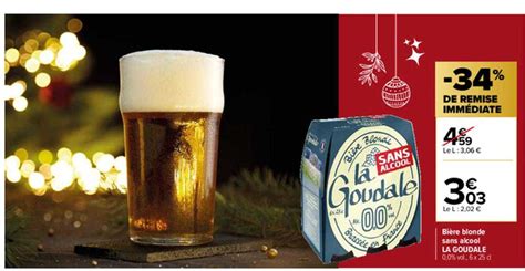 Promo Bi Re Blonde Sans Alcool La Goudale Chez Carrefour Icatalogue Fr