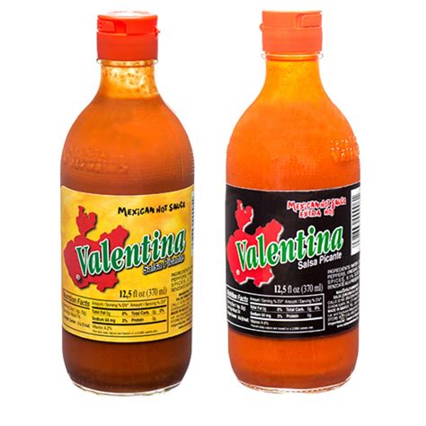 Buy Valentina Hot Sauce Extra Hot Black Label And Original Valentina Salsa Picante 12 5 Fl