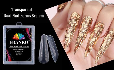 Ebanku Pcs Klare Dual Nail System Form Mould Acryl Sarg Nagel