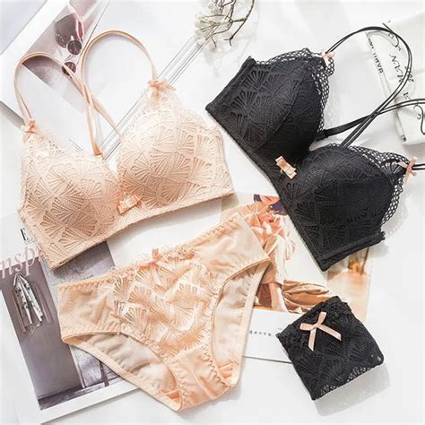 Lingerie Bra Set Sexy Lingerie Set Underwear Women Set Brand Wire Free Lace Top Bra Panties