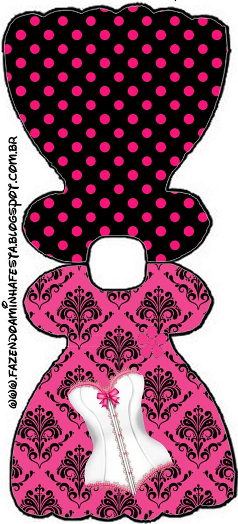 Chá de Lingerie Kit Completo molduras para convites rótulos para guloseimas