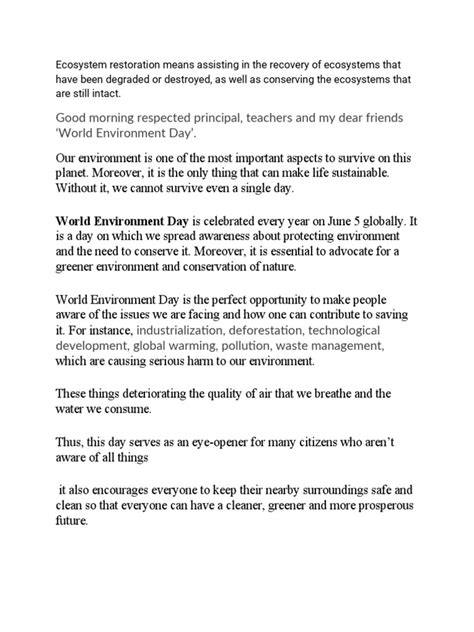 speech  environment day  natural environment environmental