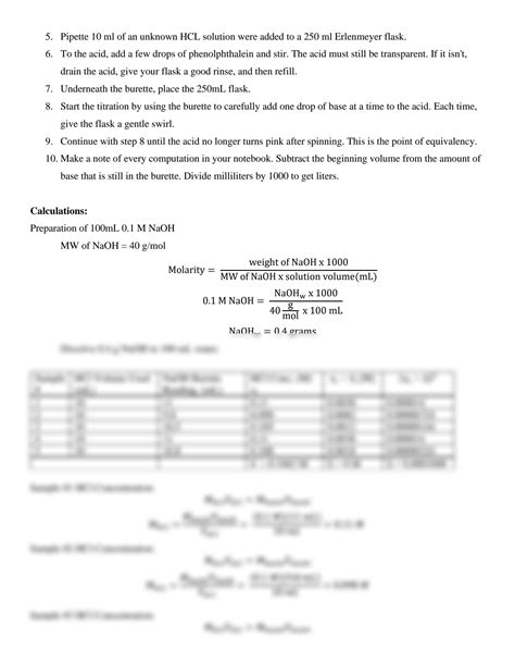 Solution Acid Base Titration Experiment Studypool