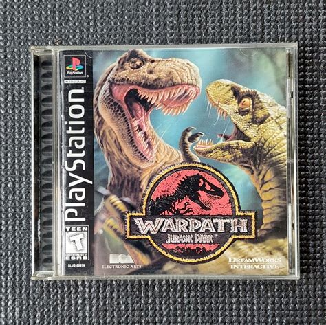 PS1 PLAYSTATION Game WARPATH Jurassic Park Complete CIB Black Label