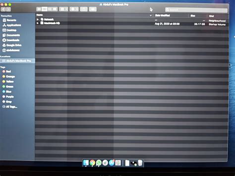Weird rectangle on screen when on a dark background. : r/macbook