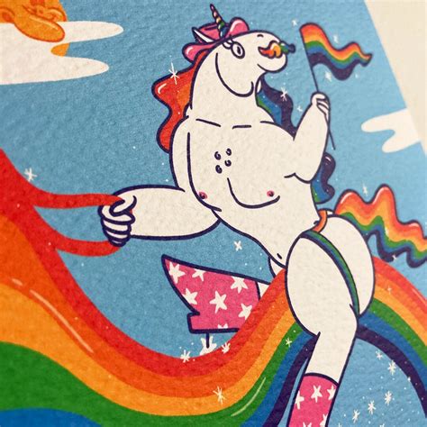 Pride Print Gay Unicorn Print LGBTQ Gift Small Wall Art LGBTQ Queer Wall Art Pride Art Queer