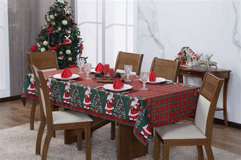 Toalha De Mesa Natal 10 Lugares Papai Noel Natalina PAPAI NOEL