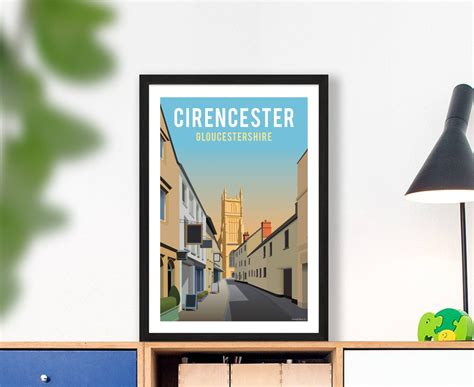 Cirencester Black Jack Street Poster – Art Print Shops View – Cotswold