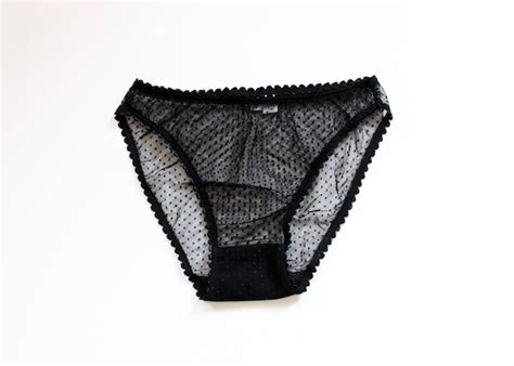 Polka Dot Panties Sheer Lingerie Bikini Cut Panties Etsy
