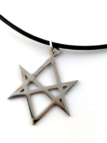 UNICURSAL HEXAGRAM PENDANT Thelema Symbol Cord Necklace Aleister