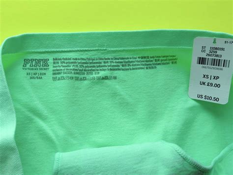 Victoria S Secret PINK XS Bikini Green Floral Panty Limited Edition EBay