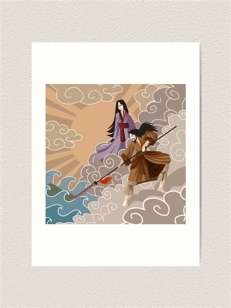 Izanagi And Izanami Asian Mythology Shinto God And Goddess Creating An