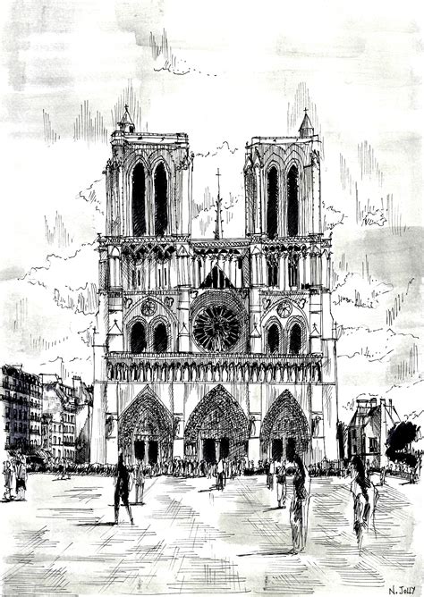 Dessin Notre Dame Paris Adult Coloring Pages