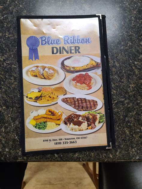 Menu at Blue Ribbon Diner restaurant, Wauseon