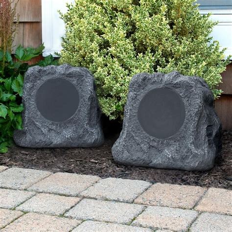 Home Audio Equipment 2-Pc Rock Speakers Solar Charging Bluetooth ...