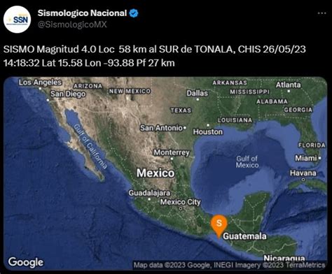 Último Temblor de HOY 26 de mayo dónde fue el sismo de hoy en México