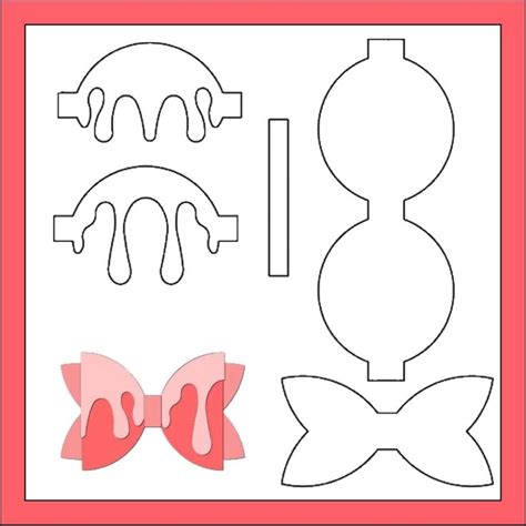 diy melting bow template handmade hair bows craft ideas  kids