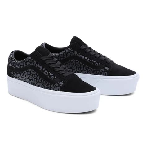 Mono Embroidery Old Skool Stackform Shoes Black Vans