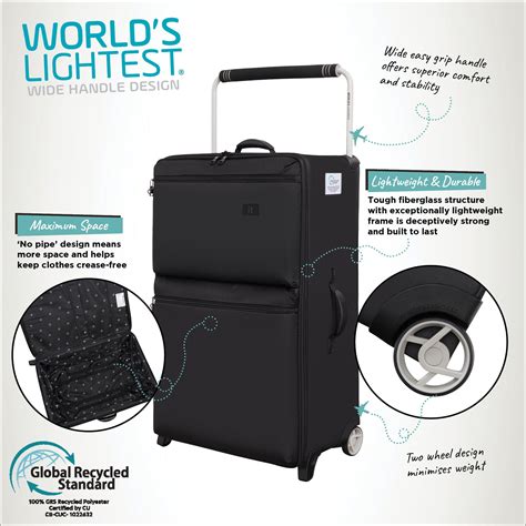 it Luggage | Popstar World's Lightest Medium in Black