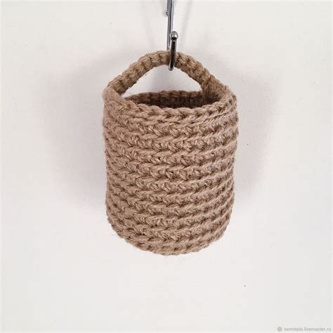 Подвесная Корзина из джута с петелькой в интернет-магазине на Ярмарке ...