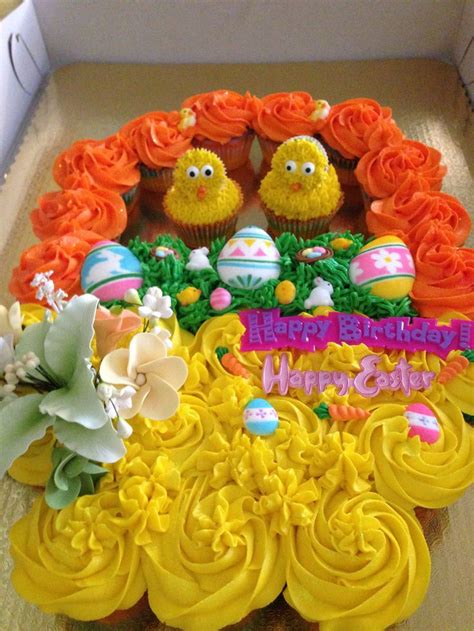 Easter Pull Apart Cake Easter Bunny Cupcakes Easter Cakes Cupcakes