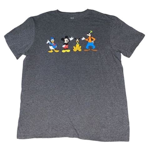 Disney Shirts Disney Mickeymouse Mens Short Sleeve Graphic Tee Gray