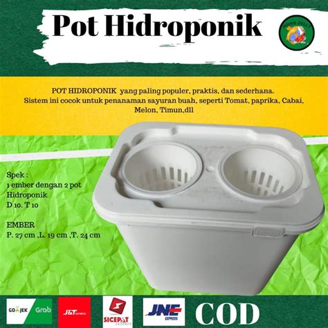 Jual Pot Hidroponik Dutch Bucket Sistem Wick Ember Eskrim Pot