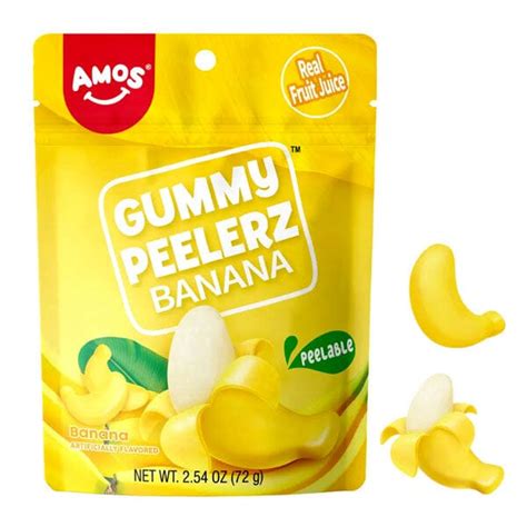 Amos 4d Peelerz Peelable Fruit Gummy Candy 6oz Multiple Flavors