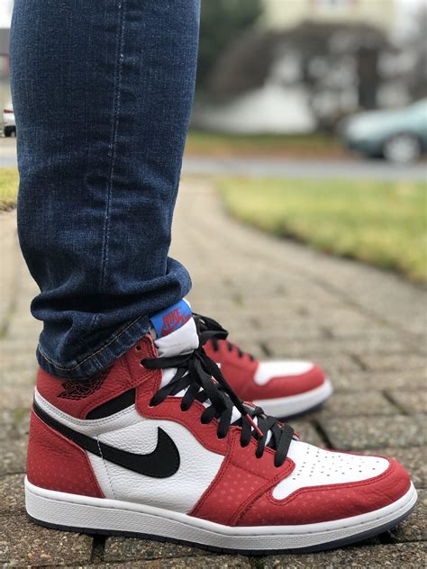 Jordan 1 x Spider-Man Origin Story. About as close to Chicago 1s as I’m ...
