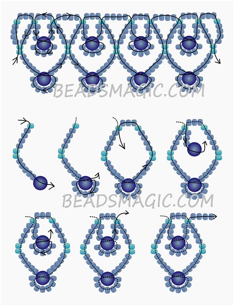 Free Pattern For Necklace Blue Sky Beads Magic