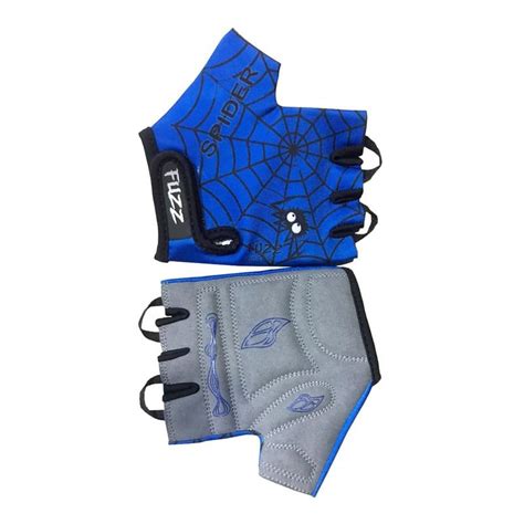 Детские велоперчатки FUZZ SPIDER, размер 10/XL (для 8-10 лет), сине ...