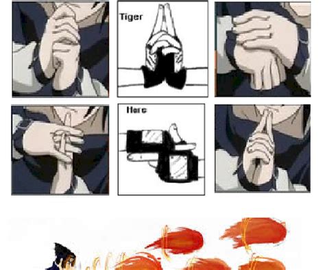 Fire Jutsu Hand Signs Some Naruto Hand Signs Are Also Associated With Certain Elements