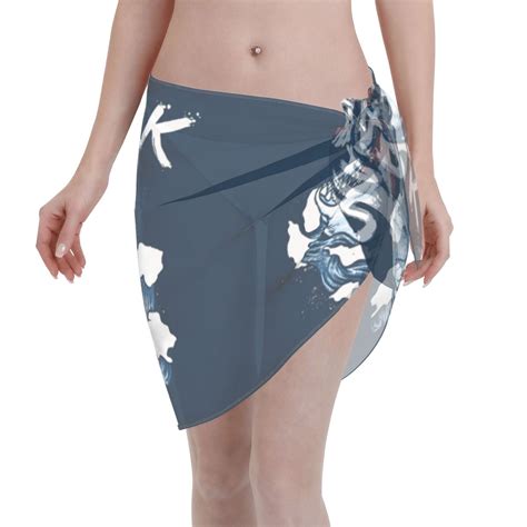 Coaee Shark Women S Short Sarongs Beach Wrap Sheer Bikini Wraps Chiffon Cover Ups For Beach