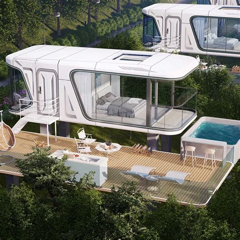 Sunny Solar Space Capsule House Luxury Modern Prefab Homes Camp House