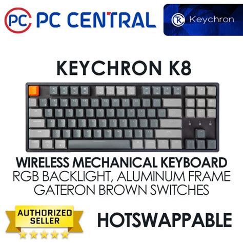 Keychron K Aluminum Base Hot Swappable Mechanical Keyboard Gateron Brown Switch Shopee