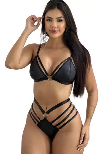 Lingerie De Luxo Cropped Sem Bojo Tiras Cal Inha Sex Sensual