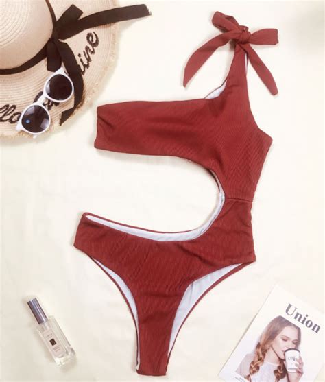 Solid Color Butterfly Sexy One Piece Swimsuit Bikini On Luulla