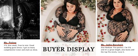 Amazon Ohyeah Plus Size Long Gown Lingerie Floral Lace Nightgown Lace Maxi Maternity Dress