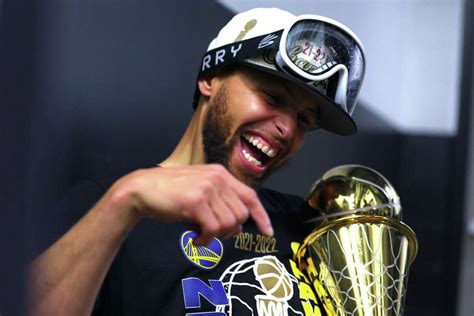 Curry Went Hard In Locker Room Celebration With Golden Chalice