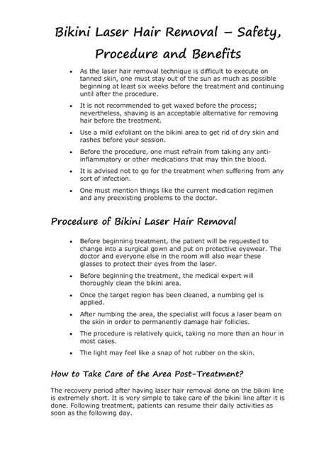 Bikini Laser Hair Removal Safety Procedure And Benefits Kavya Kumari Page Flip Pdf