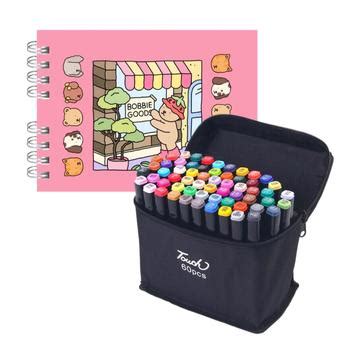 Kit Livro de Colorir Bobbie Goods Canetinhas 50 Páginas 60 Canetas ...