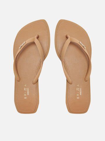 Chinelo De Dedo Nude Leaf Recouro Brizza Arezzo