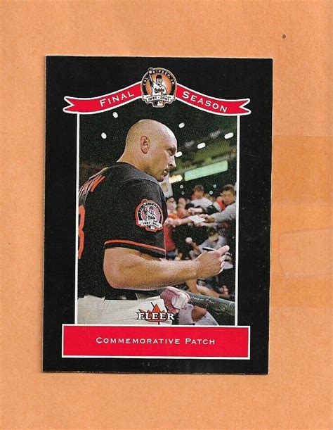 Cal Ripken Jr Comm Patch Card 34 Fleer 2001 Career Higlights Limit