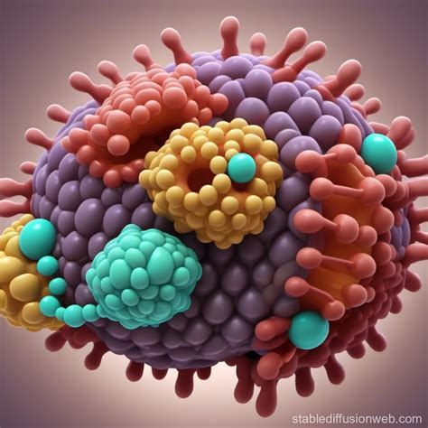 Ribosome Organelle As An Animated Cartoon Worker Linking Acids To Form