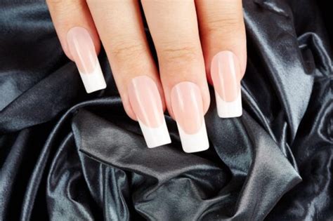 Elegant Nude French Tip Nails In Zohna