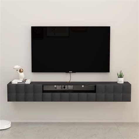 Amazon Bixiaomei Floating Tv Stand Solid Wood Wall Mounted