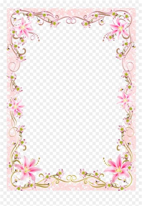 floral border designs png   picture frame transparent
